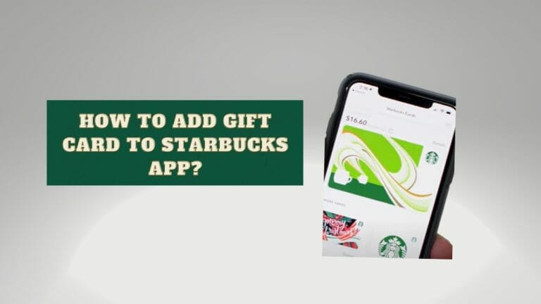 How to add gift card to starbucks app?