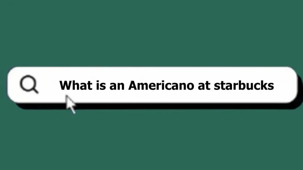 What is an Americano at starbucks