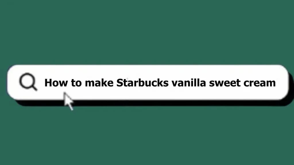 How to make Starbucks vanilla sweet cream